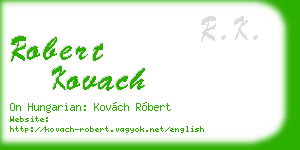 robert kovach business card
